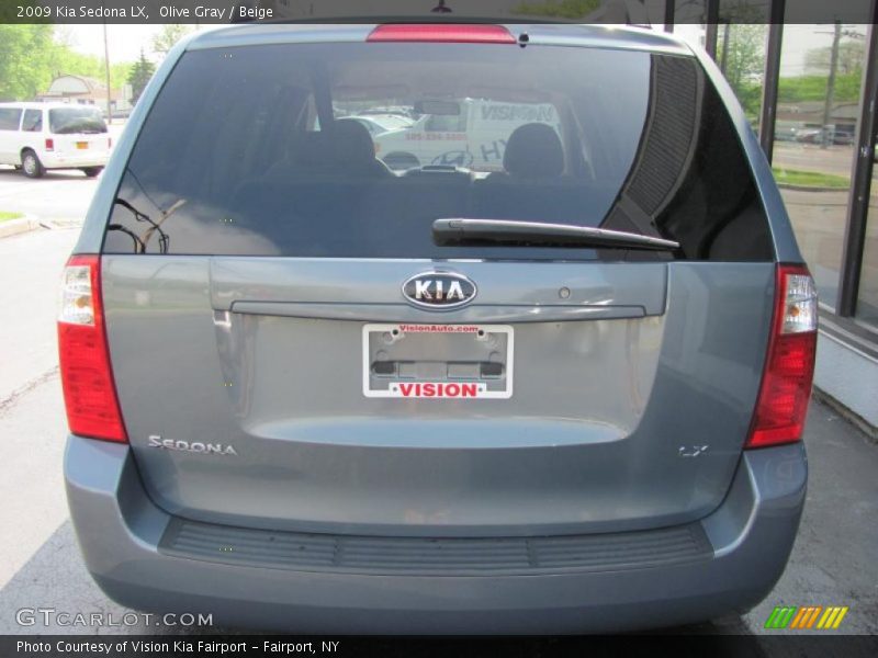 Olive Gray / Beige 2009 Kia Sedona LX