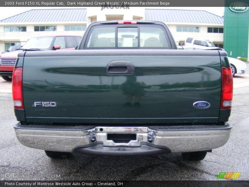 Dark Highland Green Metallic / Medium Parchment Beige 2003 Ford F150 XL Regular Cab