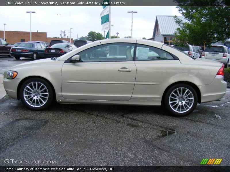Zanzibar Gold Metallic / Calcite Cream 2007 Volvo C70 T5 Convertible