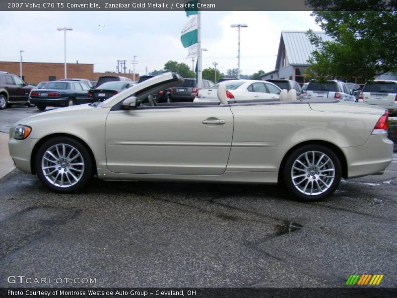 Zanzibar Gold Metallic / Calcite Cream 2007 Volvo C70 T5 Convertible