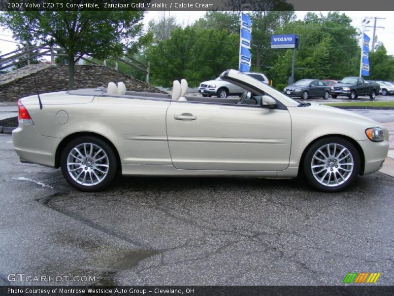 Zanzibar Gold Metallic / Calcite Cream 2007 Volvo C70 T5 Convertible