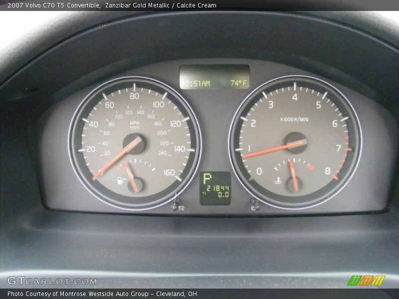 Zanzibar Gold Metallic / Calcite Cream 2007 Volvo C70 T5 Convertible