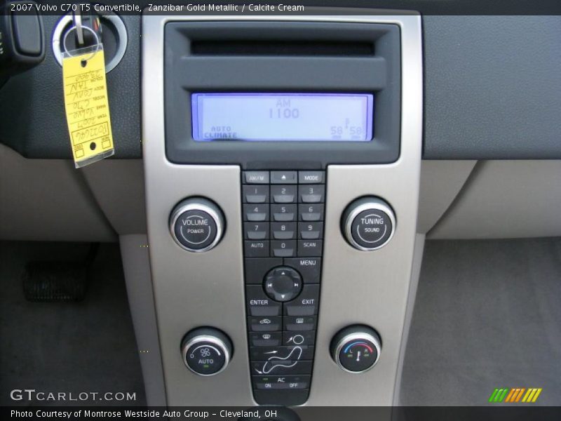 Zanzibar Gold Metallic / Calcite Cream 2007 Volvo C70 T5 Convertible