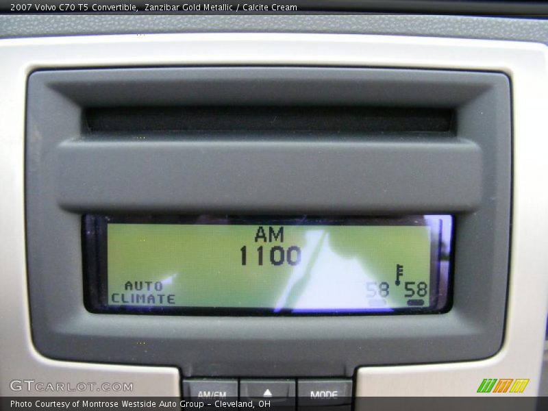 Zanzibar Gold Metallic / Calcite Cream 2007 Volvo C70 T5 Convertible