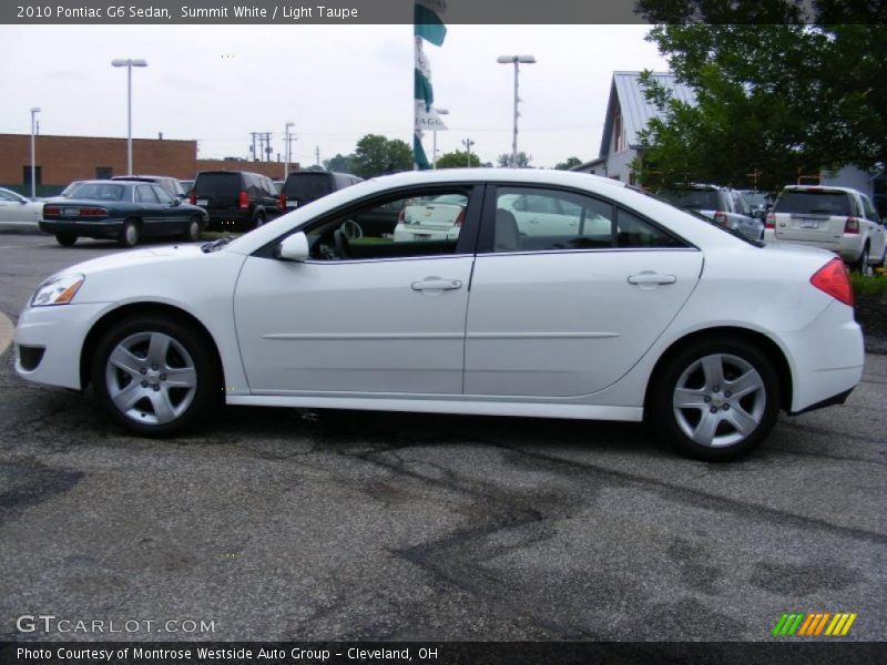 Summit White / Light Taupe 2010 Pontiac G6 Sedan