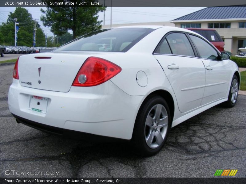 Summit White / Light Taupe 2010 Pontiac G6 Sedan