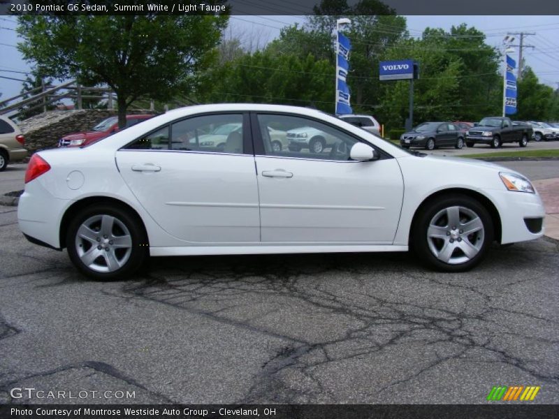 Summit White / Light Taupe 2010 Pontiac G6 Sedan