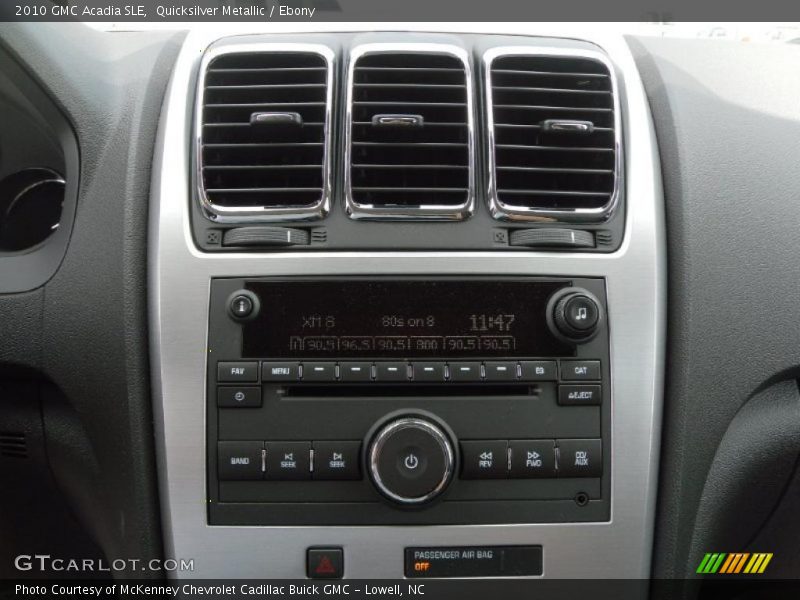 Quicksilver Metallic / Ebony 2010 GMC Acadia SLE