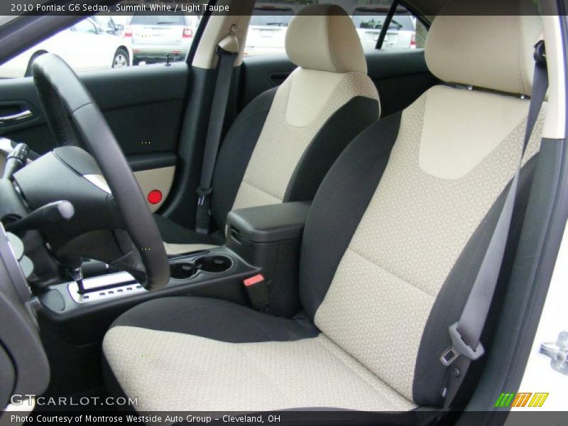 Summit White / Light Taupe 2010 Pontiac G6 Sedan