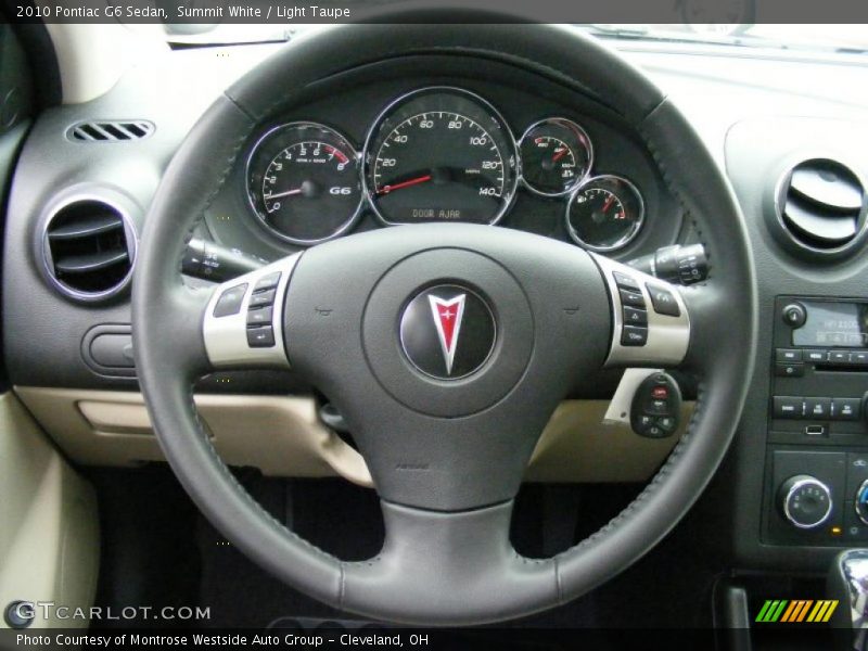 Summit White / Light Taupe 2010 Pontiac G6 Sedan