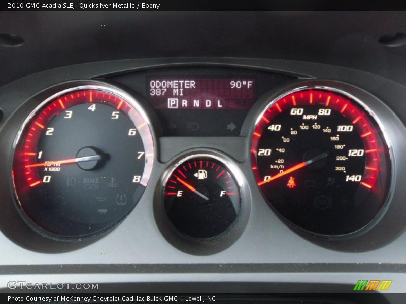 Quicksilver Metallic / Ebony 2010 GMC Acadia SLE