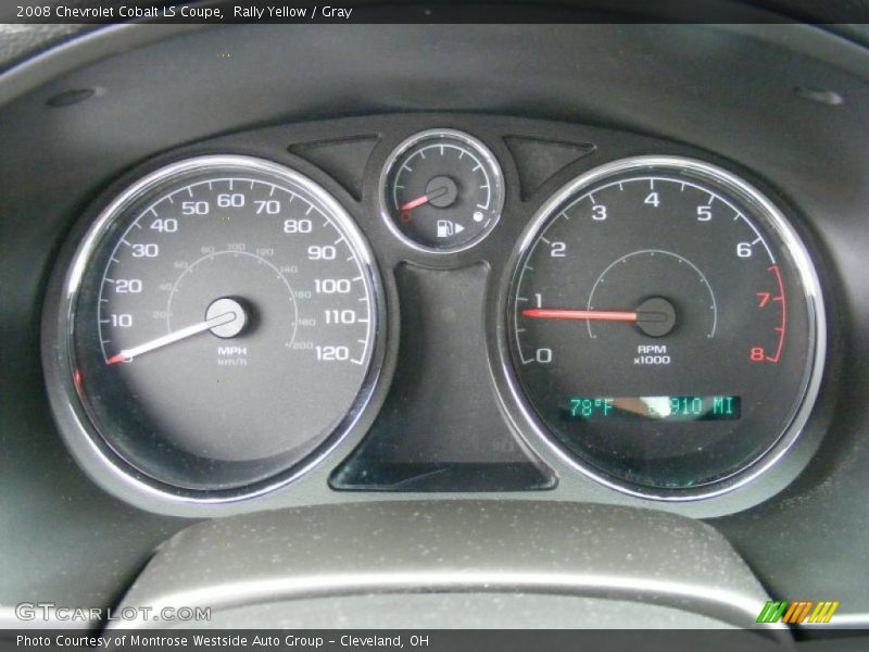 Rally Yellow / Gray 2008 Chevrolet Cobalt LS Coupe