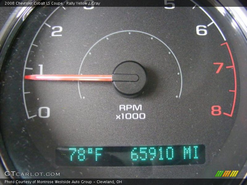 Rally Yellow / Gray 2008 Chevrolet Cobalt LS Coupe