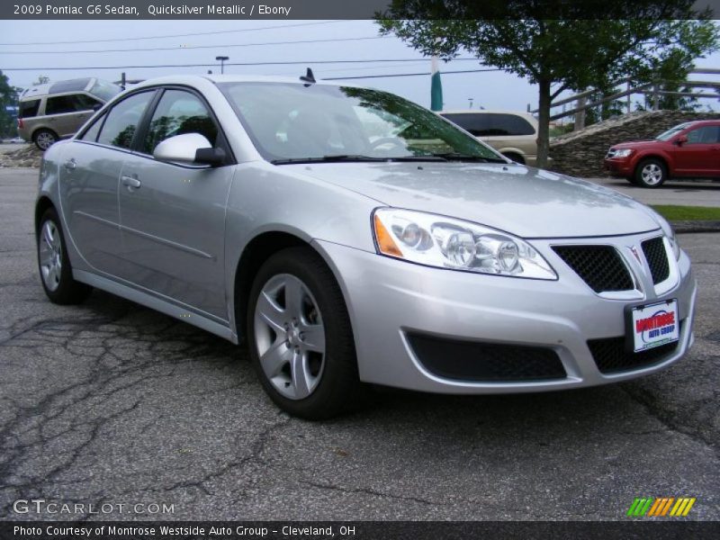 Quicksilver Metallic / Ebony 2009 Pontiac G6 Sedan