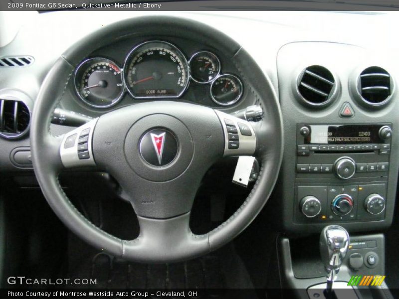 Quicksilver Metallic / Ebony 2009 Pontiac G6 Sedan
