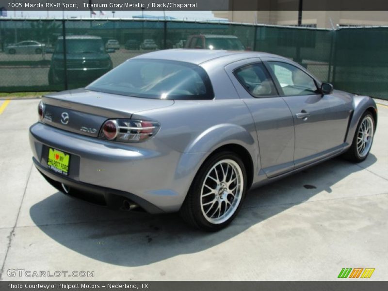 Titanium Gray Metallic / Black/Chaparral 2005 Mazda RX-8 Sport