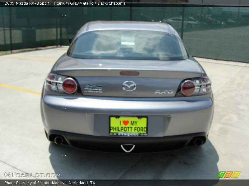 Titanium Gray Metallic / Black/Chaparral 2005 Mazda RX-8 Sport