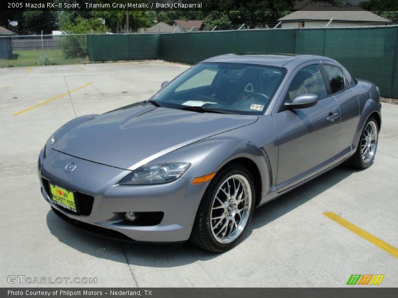 Titanium Gray Metallic / Black/Chaparral 2005 Mazda RX-8 Sport