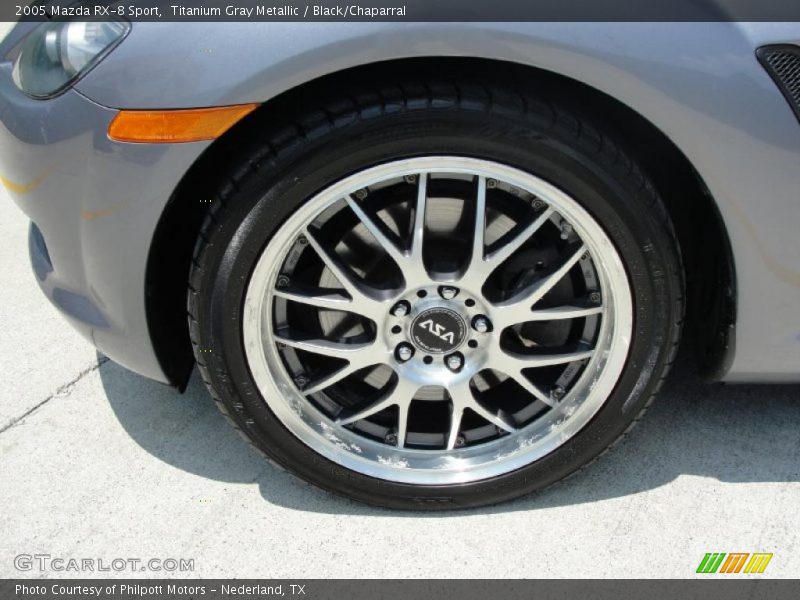Titanium Gray Metallic / Black/Chaparral 2005 Mazda RX-8 Sport