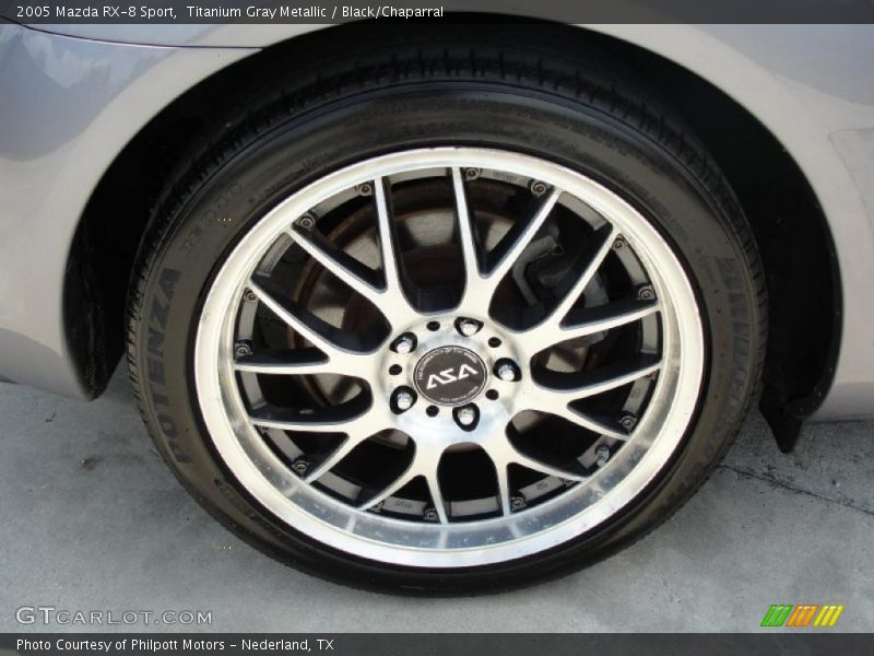 Titanium Gray Metallic / Black/Chaparral 2005 Mazda RX-8 Sport