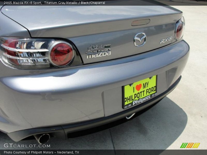 Titanium Gray Metallic / Black/Chaparral 2005 Mazda RX-8 Sport