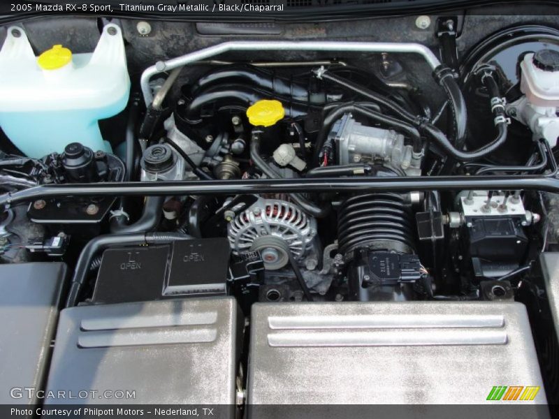 Titanium Gray Metallic / Black/Chaparral 2005 Mazda RX-8 Sport