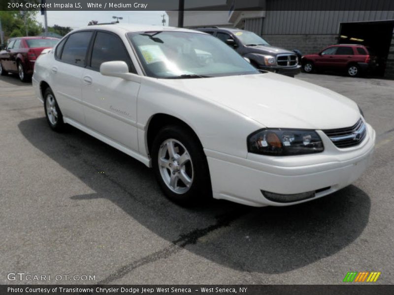 White / Medium Gray 2004 Chevrolet Impala LS