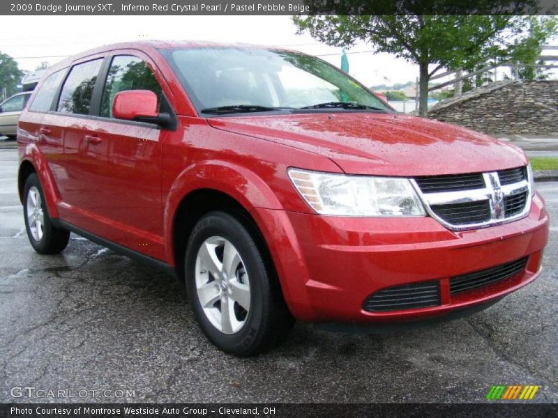 Inferno Red Crystal Pearl / Pastel Pebble Beige 2009 Dodge Journey SXT