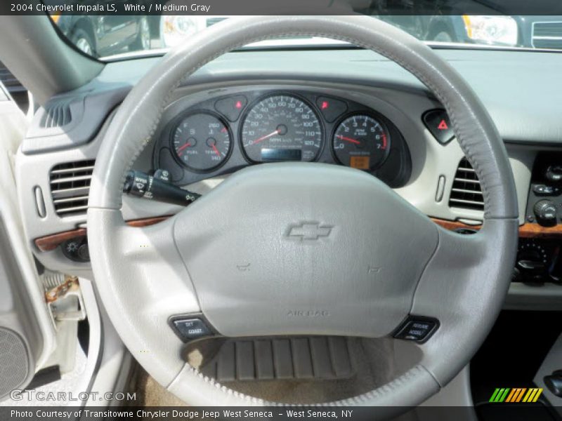 White / Medium Gray 2004 Chevrolet Impala LS