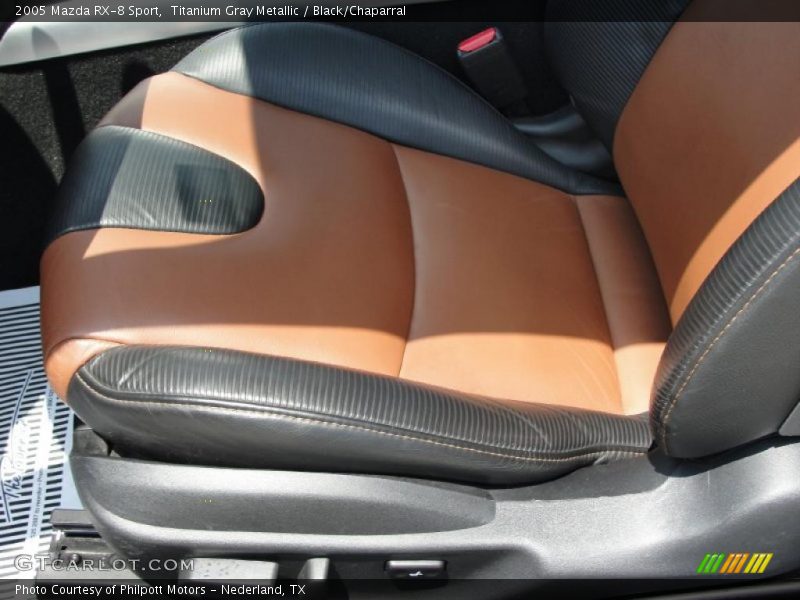 Titanium Gray Metallic / Black/Chaparral 2005 Mazda RX-8 Sport