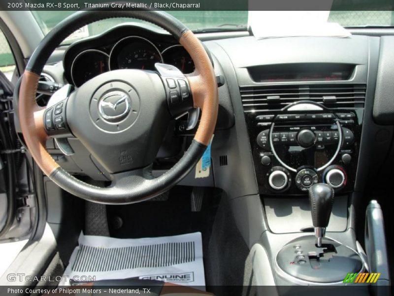 Titanium Gray Metallic / Black/Chaparral 2005 Mazda RX-8 Sport