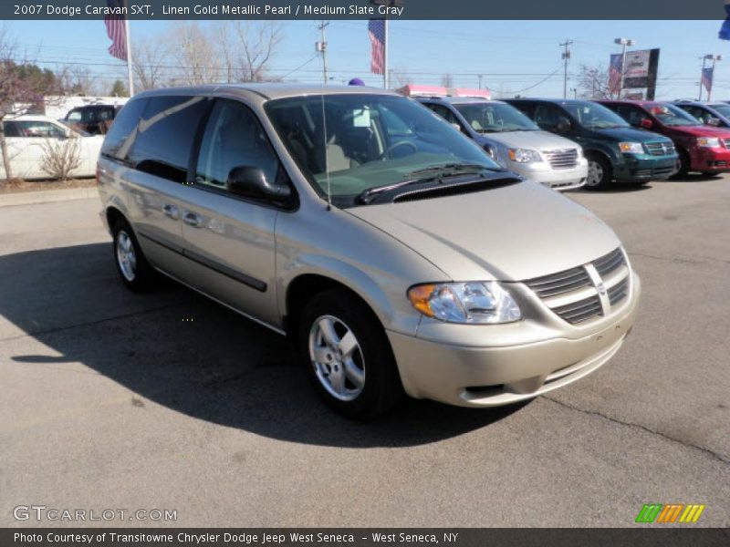 Linen Gold Metallic Pearl / Medium Slate Gray 2007 Dodge Caravan SXT