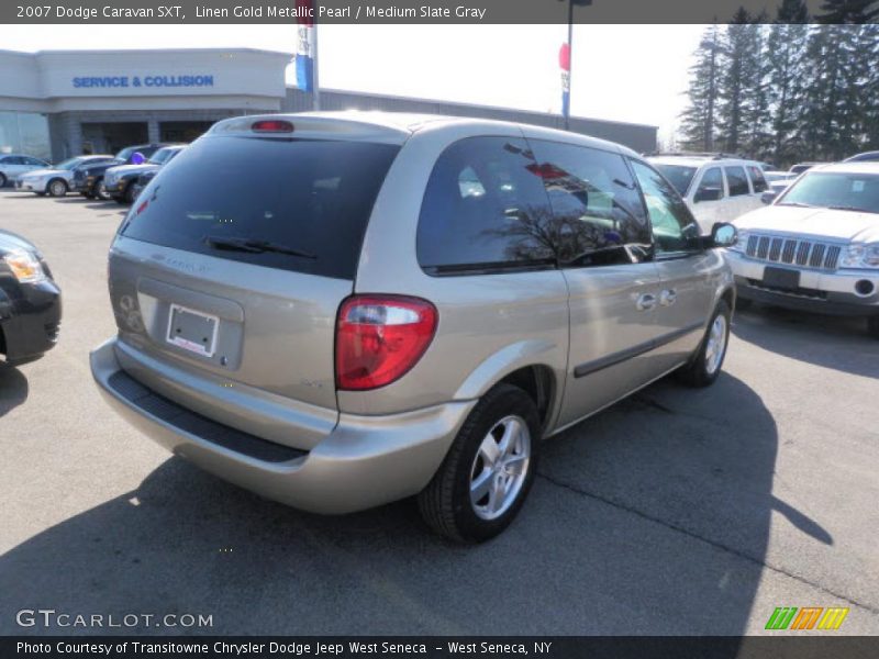Linen Gold Metallic Pearl / Medium Slate Gray 2007 Dodge Caravan SXT