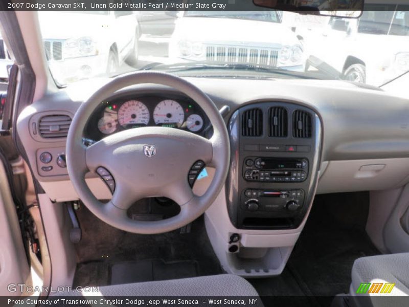 Linen Gold Metallic Pearl / Medium Slate Gray 2007 Dodge Caravan SXT