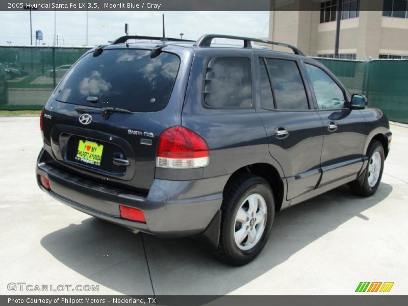Moonlit Blue / Gray 2005 Hyundai Santa Fe LX 3.5