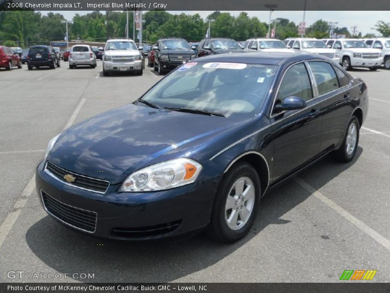 Imperial Blue Metallic / Gray 2008 Chevrolet Impala LT