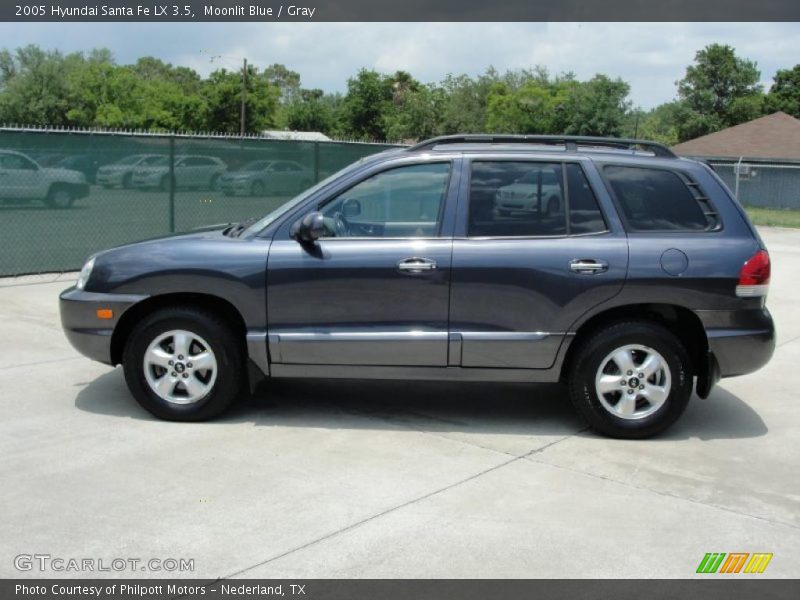 Moonlit Blue / Gray 2005 Hyundai Santa Fe LX 3.5
