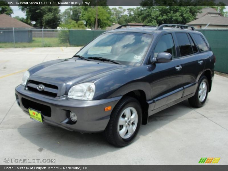 Moonlit Blue / Gray 2005 Hyundai Santa Fe LX 3.5