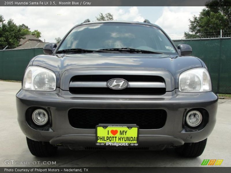 Moonlit Blue / Gray 2005 Hyundai Santa Fe LX 3.5