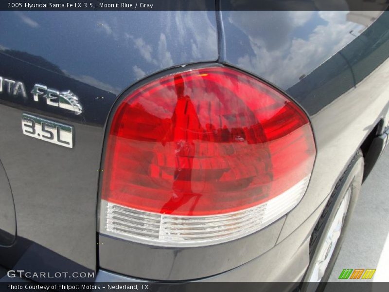 Moonlit Blue / Gray 2005 Hyundai Santa Fe LX 3.5