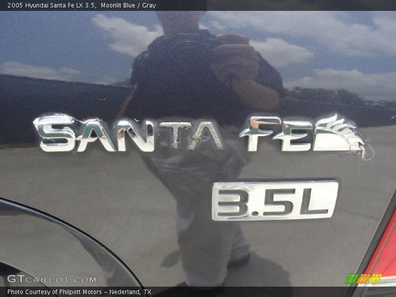 Moonlit Blue / Gray 2005 Hyundai Santa Fe LX 3.5