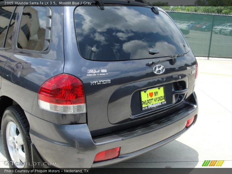 Moonlit Blue / Gray 2005 Hyundai Santa Fe LX 3.5