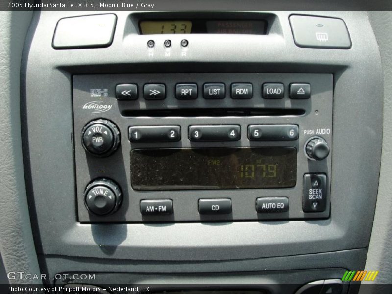 Moonlit Blue / Gray 2005 Hyundai Santa Fe LX 3.5