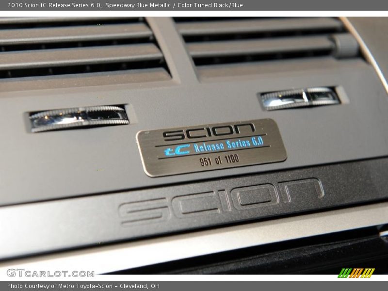 Speedway Blue Metallic / Color Tuned Black/Blue 2010 Scion tC Release Series 6.0