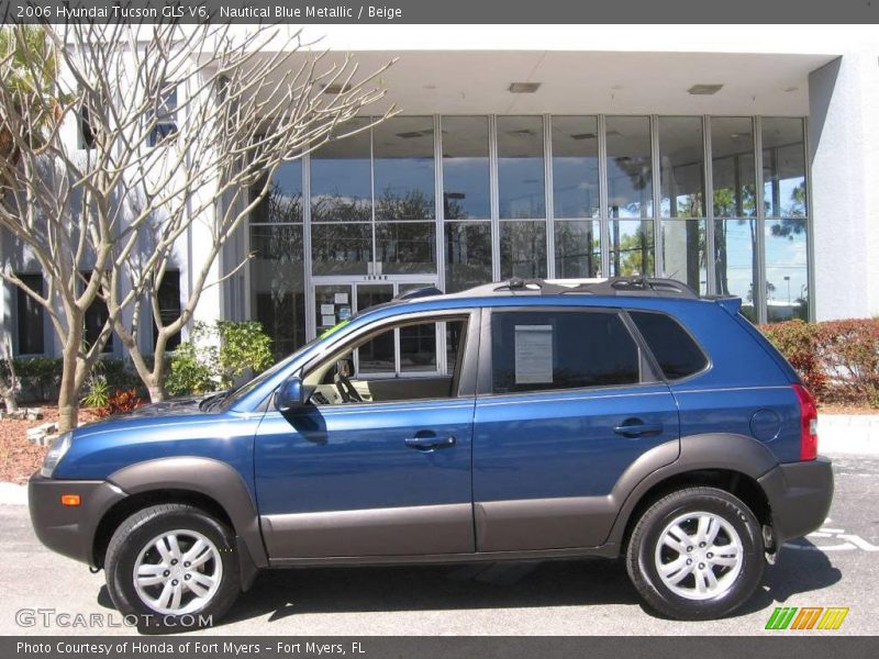 Nautical Blue Metallic / Beige 2006 Hyundai Tucson GLS V6