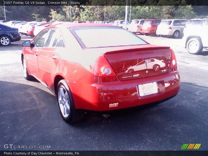 Crimson Red / Ebony 2007 Pontiac G6 V6 Sedan