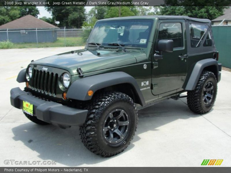 Jeep Green Metallic / Dark Slate Gray/Medium Slate Gray 2008 Jeep Wrangler X 4x4