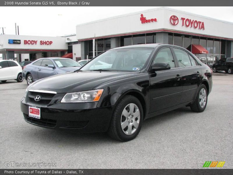 Ebony Black / Gray 2008 Hyundai Sonata GLS V6
