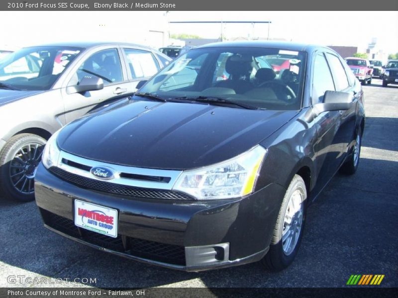 Ebony Black / Medium Stone 2010 Ford Focus SES Coupe