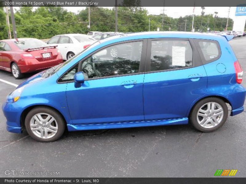 Vivid Blue Pearl / Black/Grey 2008 Honda Fit Sport